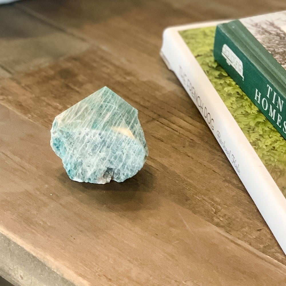 Amazonite Generator Point, Rough and Polished - Picture 8 of 10